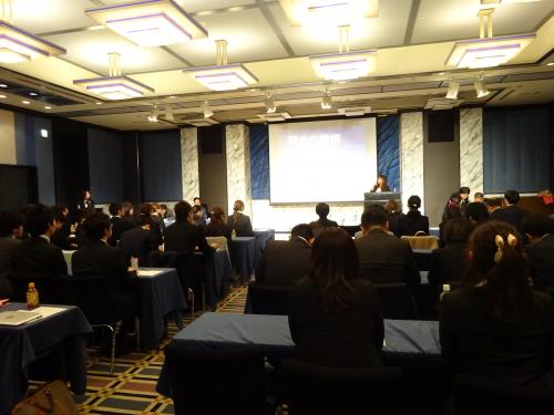 都内ホテルで行われた入社式・社員総会の様子